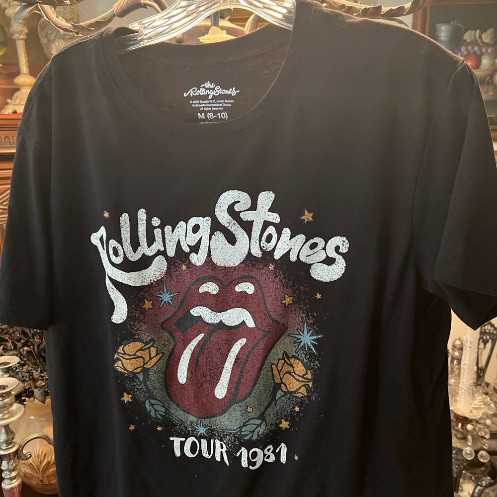 the Rolling Stones Women’s Size M(8-10) Black Concert T-Shirt